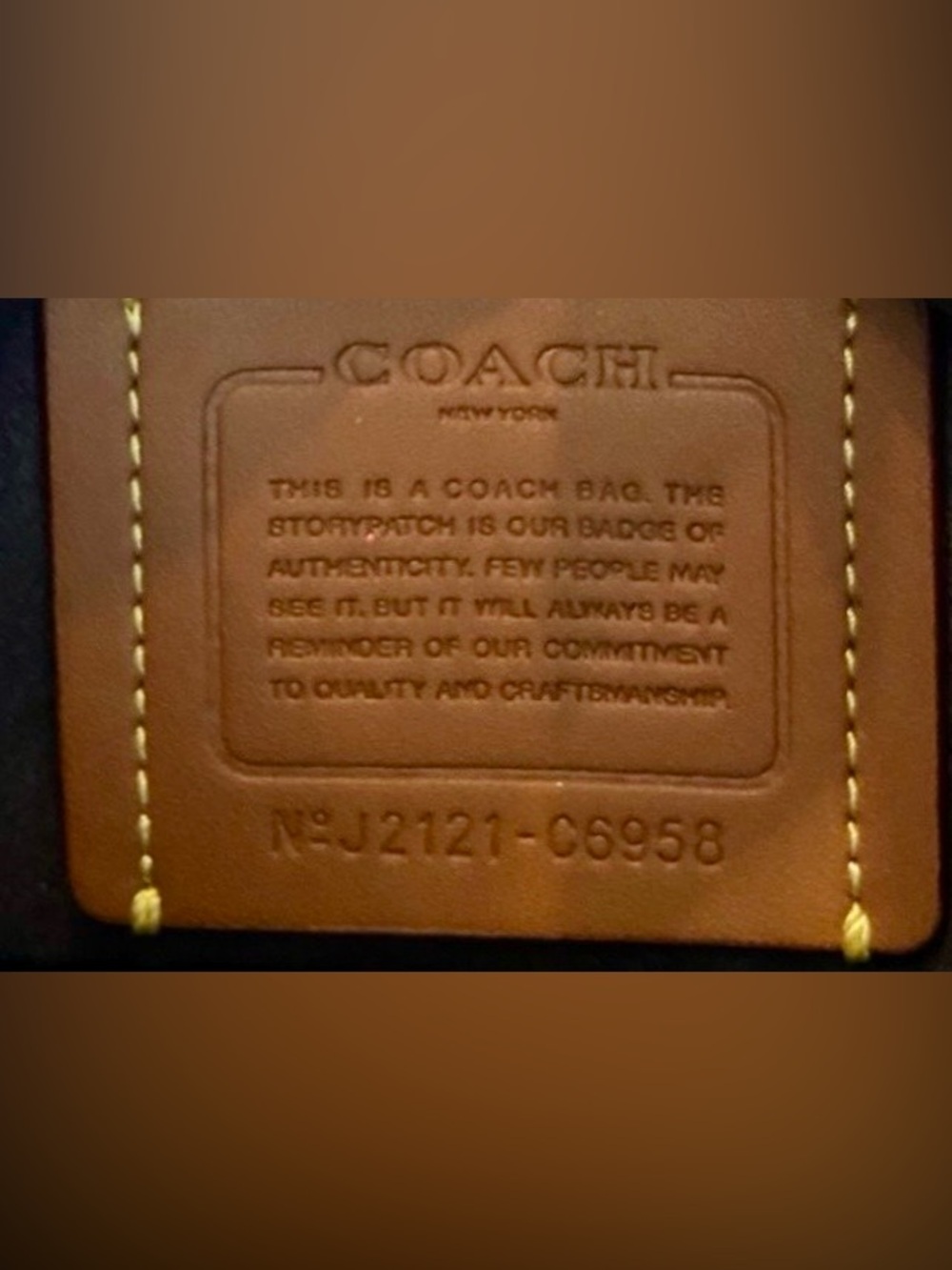 Coach Black Field Tote 22 - Smooth & Refined Calf Leather-Quilted Puffy Hangtag - Picture 3 of 10